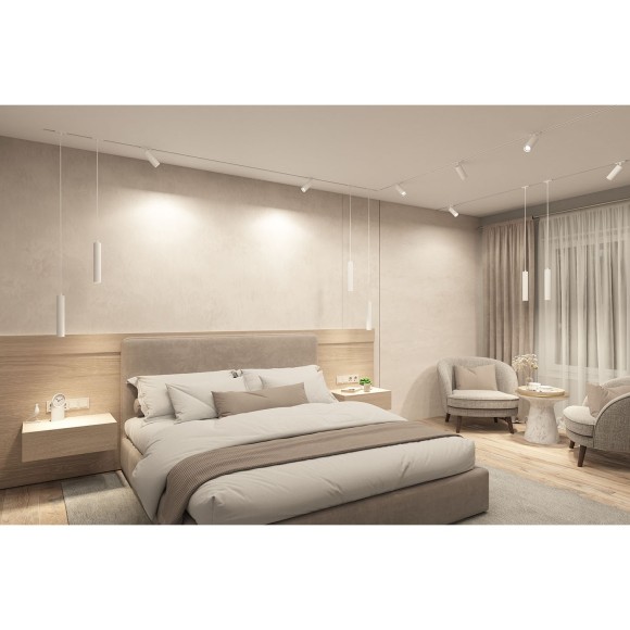 Трековый однофазный двужильный светильник DK6210-WH GU10 Трековый однофазный двужильный светильник DK6210-WH GU10