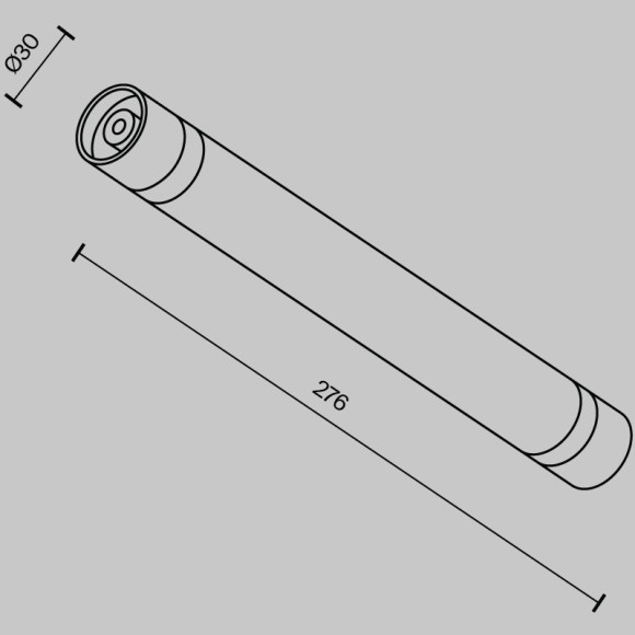 Соединитель для модульной системы Maytoni Shelf 276мм CA011-L300-B