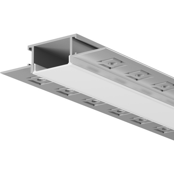 Алюминиевый профиль встраиваемый скрытого монтажа 61x14 (Серебро, 3 м), ALM-011-S-3M 636009