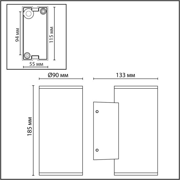 7142/24WL Настенный светильник Odeon Light NATURE IP65 LED 24W Ra80 1441Лм 60° 3000K 85-265V LONG