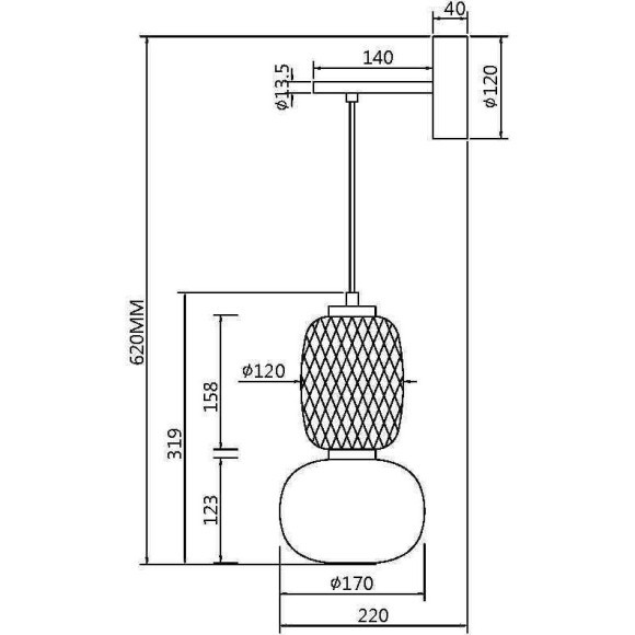 Настенный светильник (бра) Maytoni MOD267WL-L18CH3K