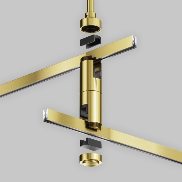 Потолочная стойка двойная поворотная Long с перед. питания на 2 уровень Maytoni Flarity TRA159C-D1-BS