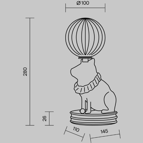 MOD477TL-L5W3K Настольный светильник с сенсорной регулировкой яркости Maytoni Senor Capybara