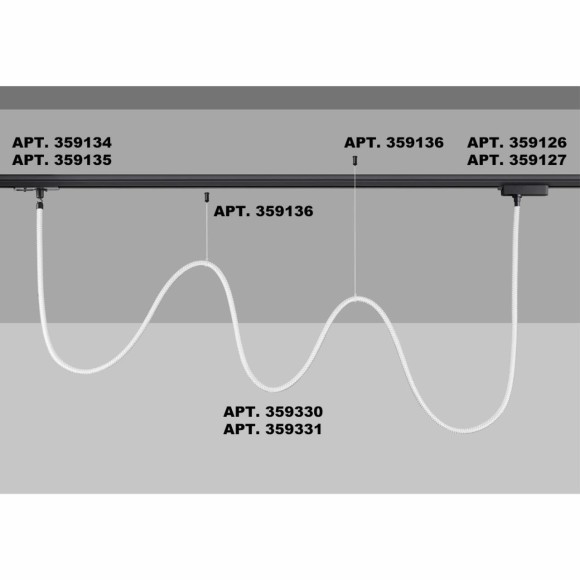 359330 KONST NT24 000 черный Светильник светодиодный IP20 LED 3000K 38W 170-265V 3360Лм RAMO