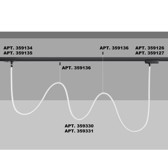 359330 KONST NT24 000 черный Светильник светодиодный IP20 LED 3000K 38W 170-265V 3360Лм RAMO