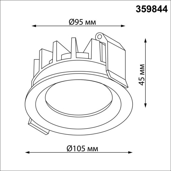 359844 Белый круглый светодиодный светильник с перекл. цв. температуры 15W 1500Лм 2700;3200;4000К 120° UGR16 CRI95 IP44 Novotech FLUO 359844 Белый круглый светодиодный светильник с перекл. цв. температуры 15W 1500Лм 2700;3200;4000К 120° UGR16 CRI95 IP44 Novotech FLUO