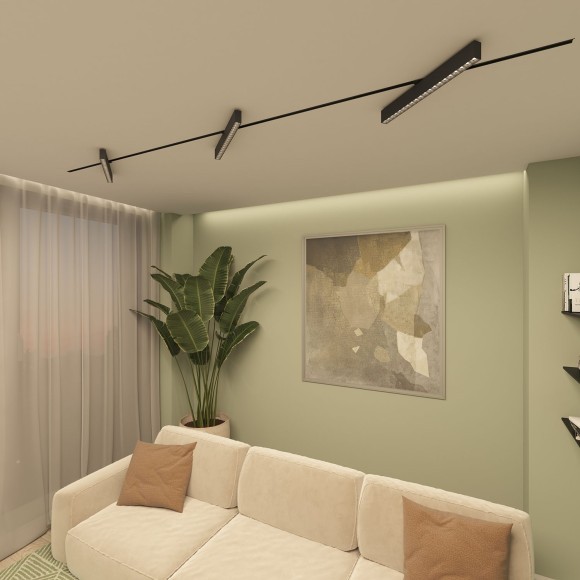 Однофазный двужильный светодиодный трековый светильник Denkirs DK6644-BK Edder 4000К 3120Лм CRI90+ 24° 40Вт