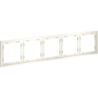 VLS100513 Рамка пластиковая для электрических изделий бежевого цвета VOLTUM серии S70 на 5 постов (хлопок)