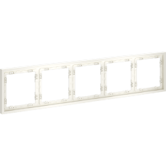 VLS100513 Рамка пластиковая для электрических изделий бежевого цвета VOLTUM серии S70 на 5 постов (хлопок)