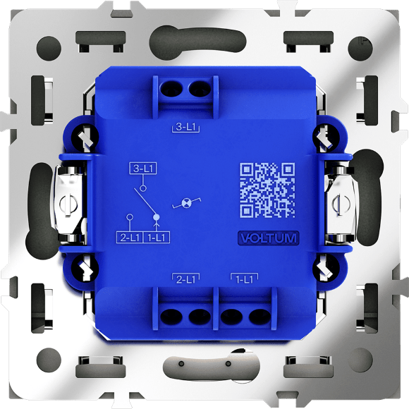 VLS020107 Выключатель встраиваемый двухклавишный графитового цвета 10А (2200 Ватт) VOLTUM S70 (графит)