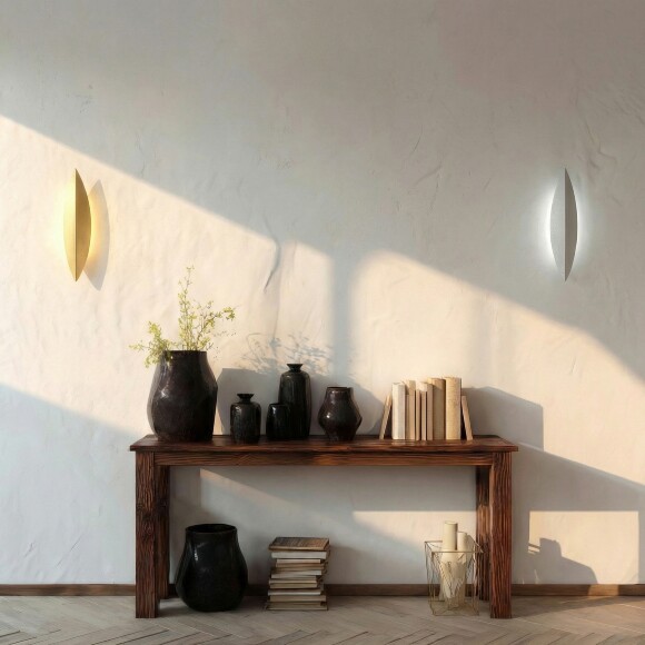 Бра Lightstar Muro Foglia 808672 LED 6Вт 480Лм CRI80 настенный линейный светильник, матовое золото, декоративная подсветка стены, современный минимализм, без выключателя