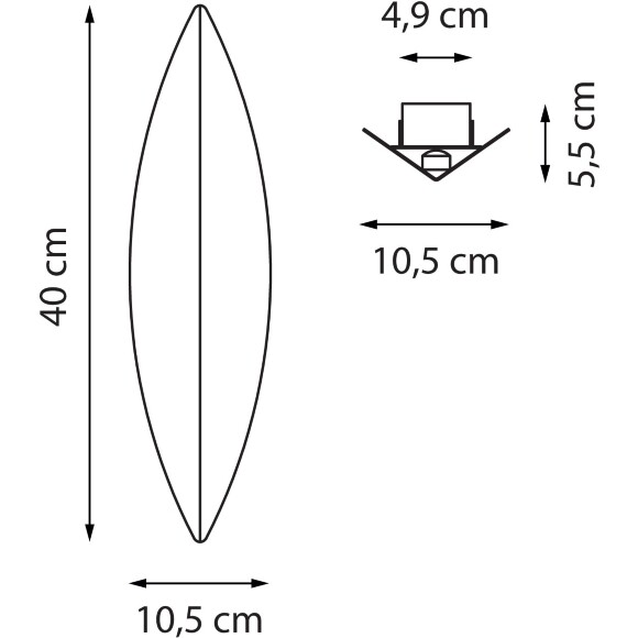 Бра Lightstar Muro Foglia 808672 LED 6Вт 480Лм CRI80 настенный линейный светильник, матовое золото, декоративная подсветка стены, современный минимализм, без выключателя
