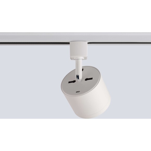 Crystal Lux CLT 0.31 020 WH 1409/06 Белый однофазный двужильный светильник под сменную лампу GX53 макс 50Вт, матовый металл, поворотный, 105x80мм, IP20, 220V