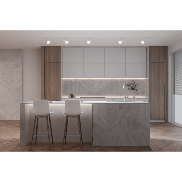 Crystal Lux CLT 0.31 020 WH 1409/06 Белый однофазный двужильный светильник под сменную лампу GX53 макс 50Вт, матовый металл, поворотный, 105x80мм, IP20, 220V