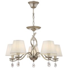 Люстра потолочная Freya FR2001PL-05G Monique под лампы 5xE14 40W