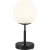 Favourite Atomic 4887-1T Настольная лампа шар в стиле минимализм, черный металл, белый матовый стеклянный плафон диаметром 20см, высота общая 39см, сменная лампа GX53 макс 12Вт, 220В