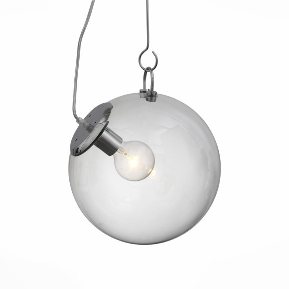 SL550.103.01 Светильник подвесной ST-Luce Хром/Прозрачный E27 1*60W SENZA SL550.103.01 Светильник подвесной ST-Luce Хром/Прозрачный E27 1*60W SENZA