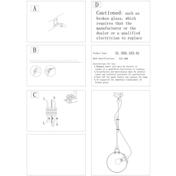 SL550.103.01 Светильник подвесной ST-Luce Хром/Прозрачный E27 1*60W SENZA SL550.103.01 Светильник подвесной ST-Luce Хром/Прозрачный E27 1*60W SENZA