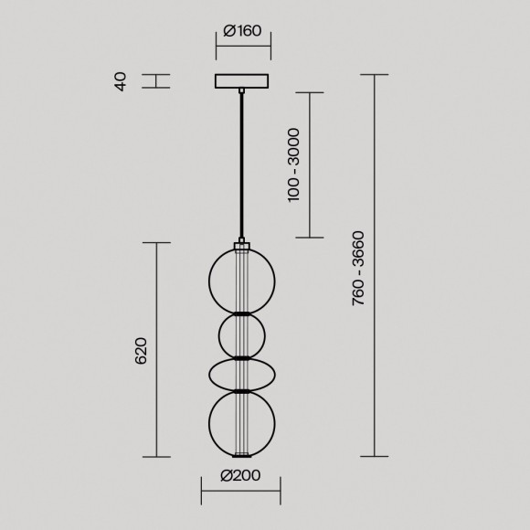 Подвесной светильник Maytoni MOD307PL-L36BS3K Подвесной светильник Maytoni MOD307PL-L36BS3K