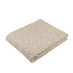 420333 LONGLAC Плед бежевый 100% хлопок L1300, B1700