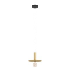 900731 Подвесной светильник (люстра) ESCANDELL, 1X40W (E27), ?250, сталь, черный, матовая латунь