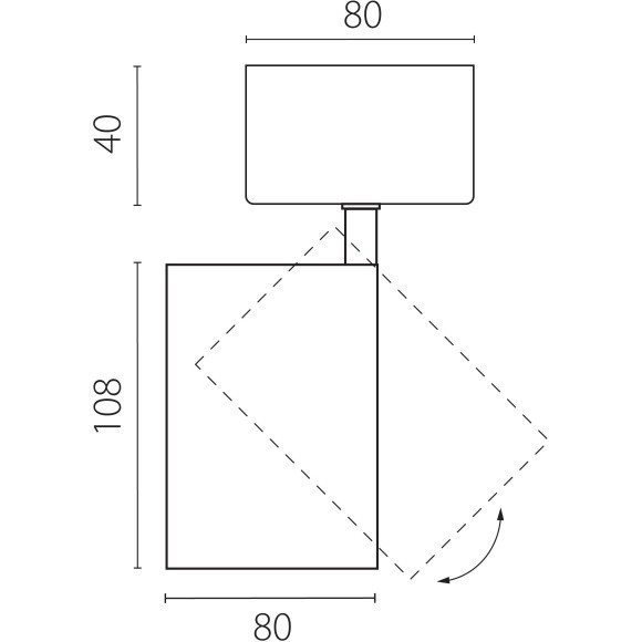 Черный накладной поворотный светодиодный спот 30Вт 24° 4000К CRI90 3525Лм Alta Base Lightstar A5347SO