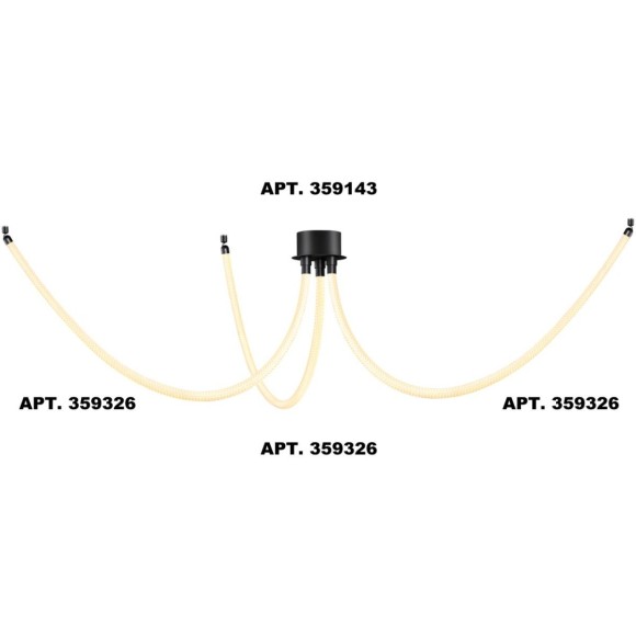 359326 KONST NT24 000 черный Светильник светодиодный IP20 LED 3000K 14W 170-265V 1360Лм RAMO