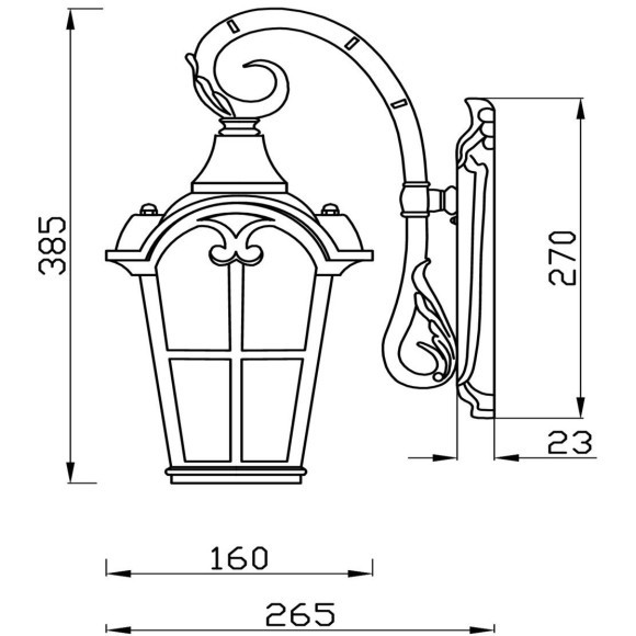 Уличный настенный светильник Maytoni O413WL-01BZ Albion IP44 под лампу 1xE27 60W