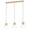 99629 CERASELLA Подвесная люстра с тремя лампами GU10, 13.5Вт, прозрачное стекло, латунь