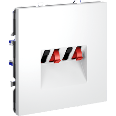 VLS060302 Розетка акустическая 4-местная для подключения динамиков и других звуковоспроизводящих устройств (для проводов сечением 0,5 — 4 ММ²) белого матового цвета VOLTUM S70 (белый матовый) VLS060302 Розетка акустическая 4-местная для подключения динамиков и других звуковоспроизводящих устройств (для проводов сечением 0,5 — 4 ММ²) белого матового цвета VOLTUM S70 (белый матовый)