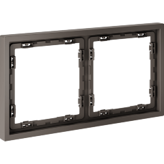 VLS100214 Рамка пластиковая для электрических изделий коричневого цвета VOLTUM серии S70 на 2 поста (капучино)