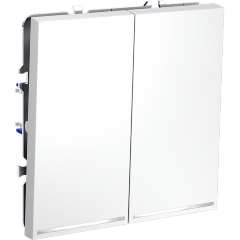 VLS020402 Проходной выключатель (переключатель) двухклавишный с подсветкой встраиваемый белого матового цвета 10А (2200 Ватт) VOLTUM S70 (белый матовый) VLS020402 Проходной выключатель (переключатель) двухклавишный с подсветкой встраиваемый белого матового цвета 10А (2200 Ватт) VOLTUM S70 (белый матовый)