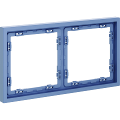 VLS100215 Рамка пластиковая для электрических изделий джинсового цвета VOLTUM серии S70 на 2 поста (деним)