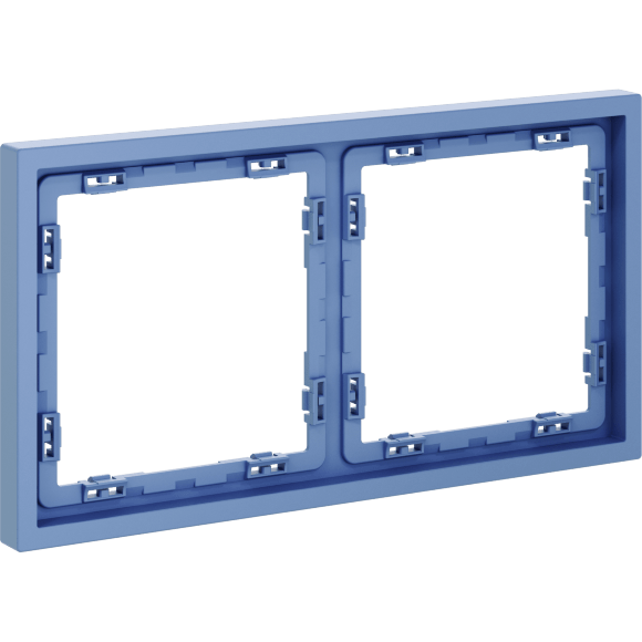 VLS100215 Рамка пластиковая для электрических изделий джинсового цвета VOLTUM серии S70 на 2 поста (деним)