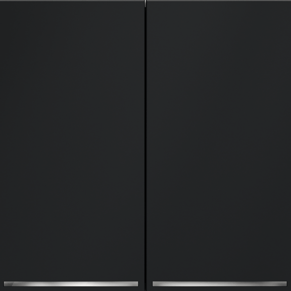 VLS020207 Выключатель встраиваемый с подсветкой двухклавишный графитового цвета 10А (2200 Ватт) VOLTUM S70 (графит)