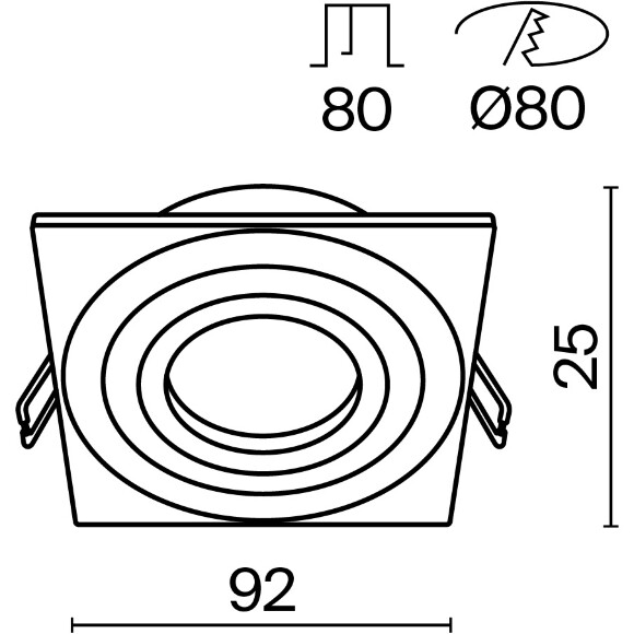 Встраиваемый светильник Technical DL024-2-01W