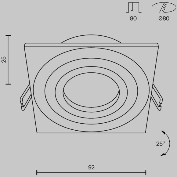 Встраиваемый светильник Technical DL024-2-01W