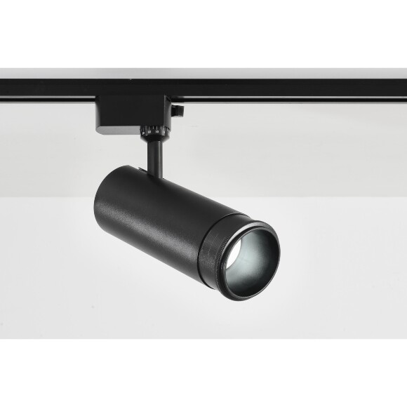 Crystal Lux CLT 0.31 021 BK 3CCT ZOOM 1409/070 Черный однофазный двужильный трековый спот с изменяемым углом рассеивания 10-60°, переключаемой цветовой температурой 3000,4000,6000К и мощностью 10,20,30Вт, яркость 900-2800Лм CRI90