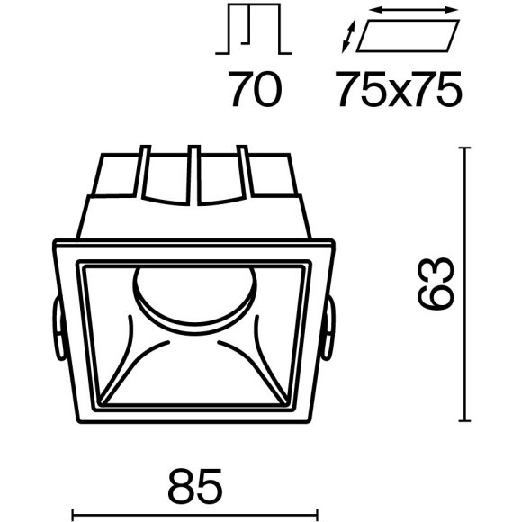 Встраиваемый светильник Maytoni DL043-01-15W4K-SQ-WB Alfa LED светодиодный LED 15W