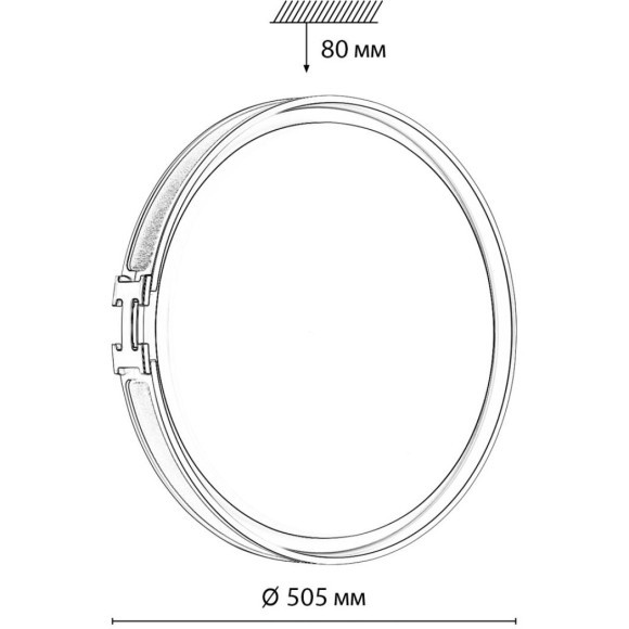 Настенно-потолочный светильник СОНЕКС FAVEMO GREY 7654/EL