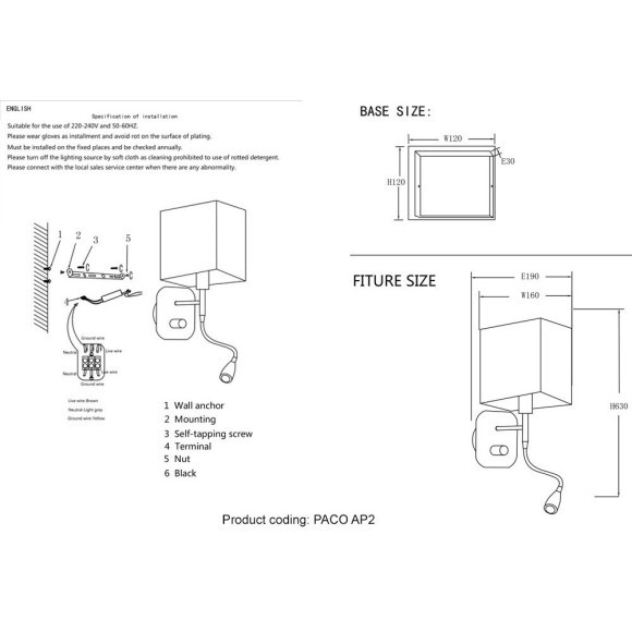 Бра Crystal Lux PACO AP2 CHROME/WHITE Бра Crystal Lux PACO AP2 CHROME/WHITE