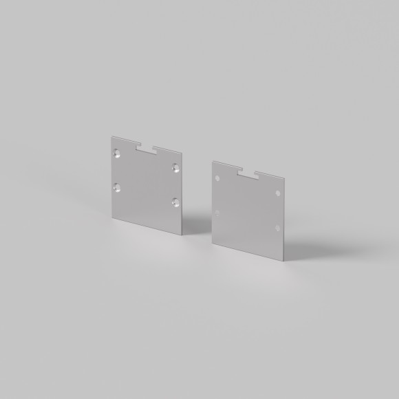 Комплект заглушек (для профиля 72×36) 2 шт., ALM-7236T-S-EC 642083