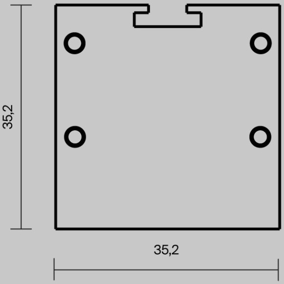 Комплект заглушек (для профиля 72×36) 2 шт., ALM-7236T-S-EC 642083
