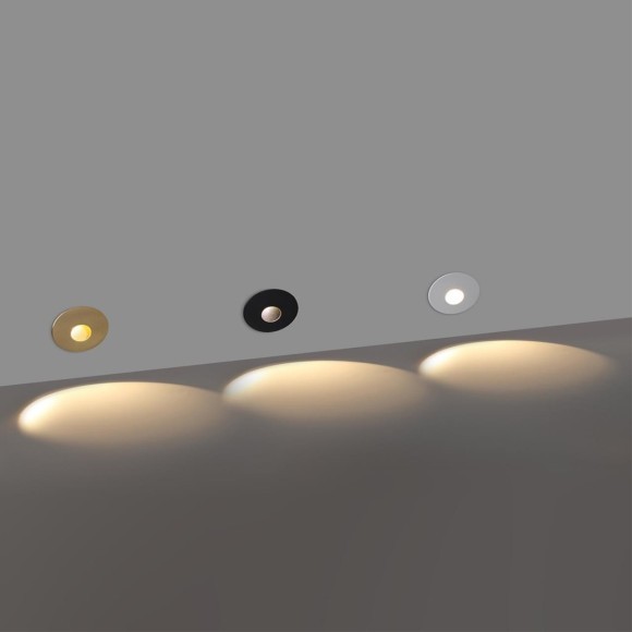 7165/3WL Светодиодная черная подсветка для лестниц и пола встр. в стены 3W 2700K 73Лм ODEON LIGHT ESCALA