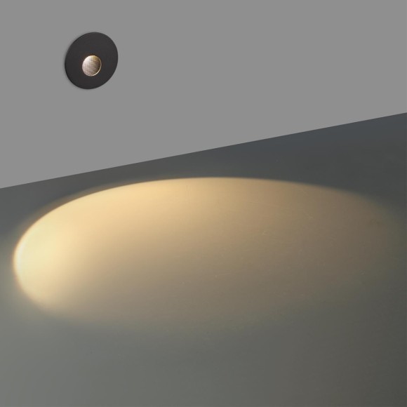 7165/3WL Светодиодная черная подсветка для лестниц и пола встр. в стены 3W 2700K 73Лм ODEON LIGHT ESCALA