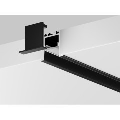 ALM-2222-B-2M 632013 Алюминиевый профиль с фланцем встраиваемый черный 2м