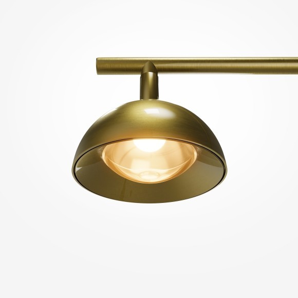 Латунный светодиодный торшер с рег. высотой 1.2-2.1м и поворотным плафоном 10Вт 3000К Maytoni Pikant MOD372FL-L10BS3K