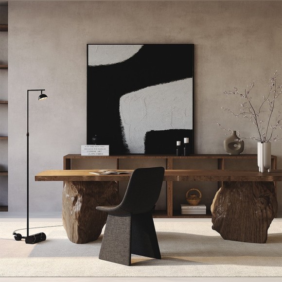 Латунный светодиодный торшер с рег. высотой 1.2-2.1м и поворотным плафоном 10Вт 3000К Maytoni Pikant MOD372FL-L10BS3K