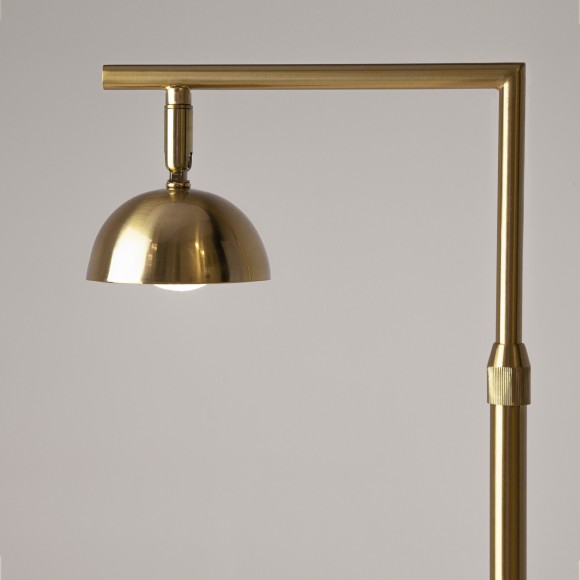 Латунный светодиодный торшер с рег. высотой 1.2-2.1м и поворотным плафоном 10Вт 3000К Maytoni Pikant MOD372FL-L10BS3K