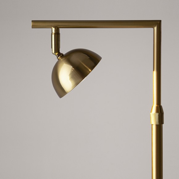 Латунный светодиодный торшер с рег. высотой 1.2-2.1м и поворотным плафоном 10Вт 3000К Maytoni Pikant MOD372FL-L10BS3K